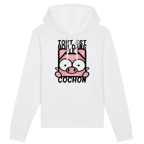 Sweat Capuche Adulte Tout est bon dans le cochon