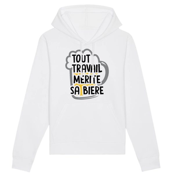 Sweat Capuche Adulte Tout travail merite sa biere