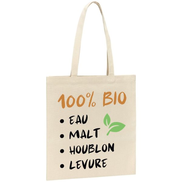 Tote bag 100 bio eau malt houblon levure