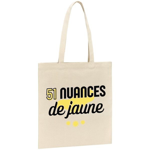 Tote bag 51 nuances de jaune