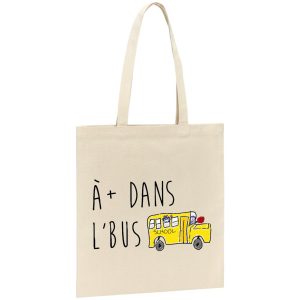 Tote bag A plus dans l’bus