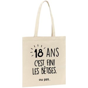 Tote bag Anniversaire 18 ans