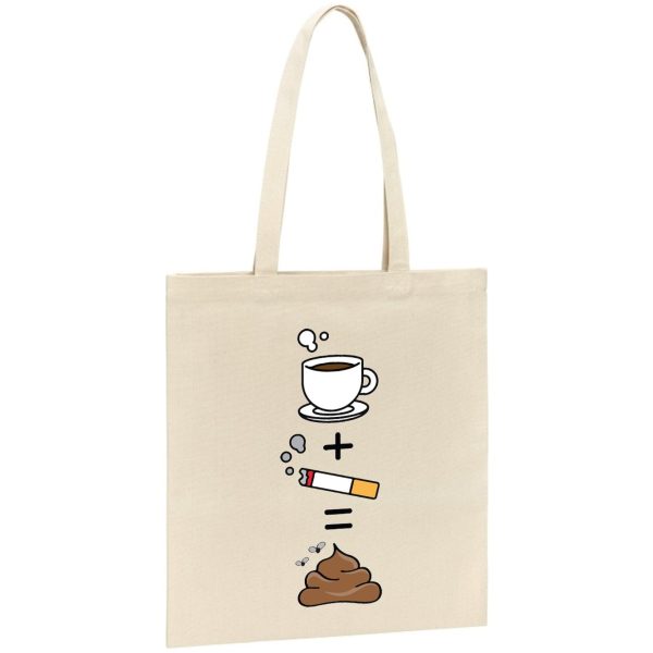 Tote bag Cafe clope caca