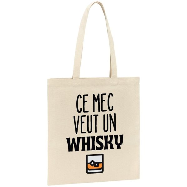 Tote bag Ce mec veut un whisky