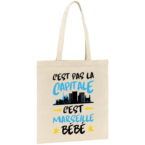 Tote bag C’est pas la capitale c’est Marseille bebe