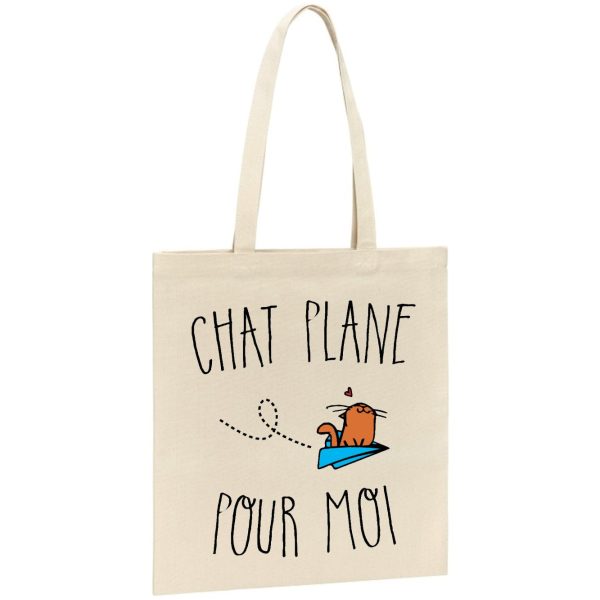 Tote bag Chat plane pour moi