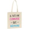 Tote bag Connasse qui dechire