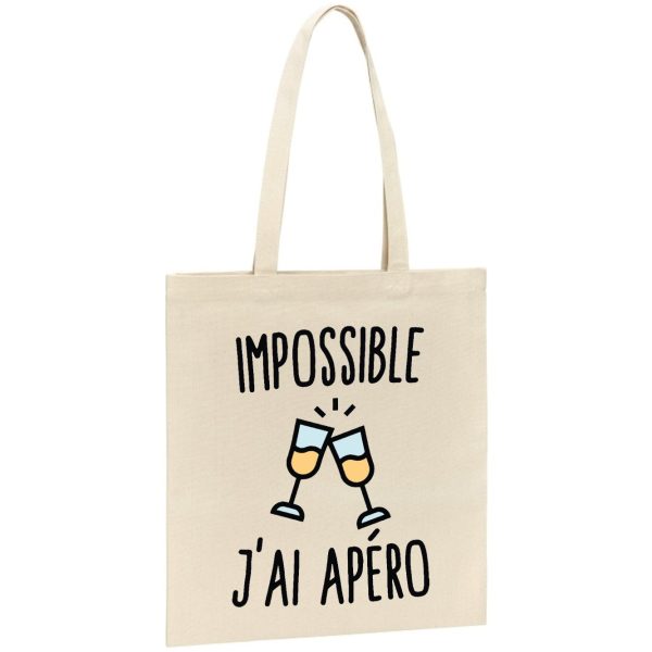 Tote bag Impossible j’ai apero