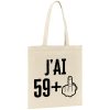 Tote bag J’ai 60 ans 59 + 1