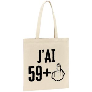 Tote bag J’ai 60 ans 59 + 1