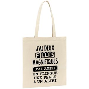 Tote bag J’ai deux filles magnifiques
