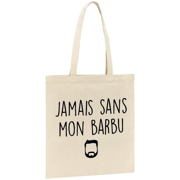 Tote bag Jamais sans mon barbu