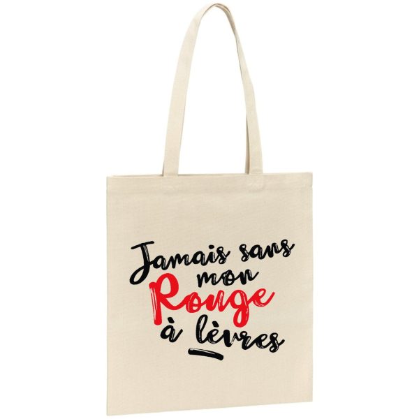 Tote bag Jamais sans mon rouge a levres