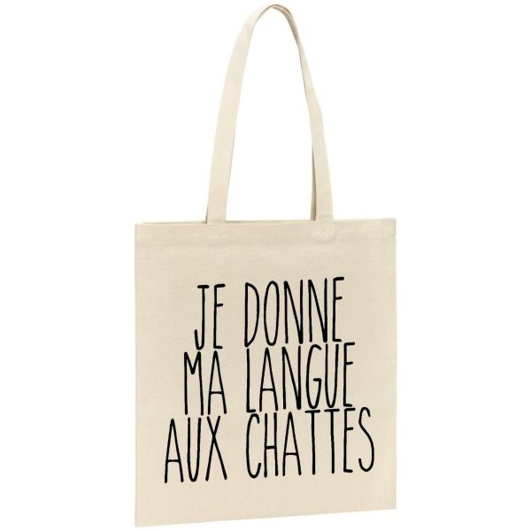 Tote bag Je donne ma langue aux chattes