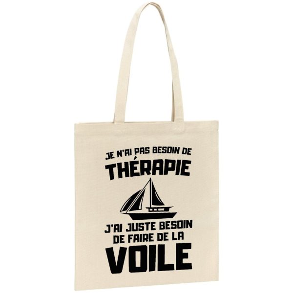 Tote bag Je n’ai pas besoin de therapie juste de voile