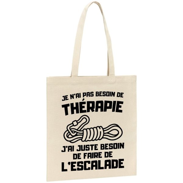 Tote bag Je n’ai pas besoin de therapie juste d’escalade