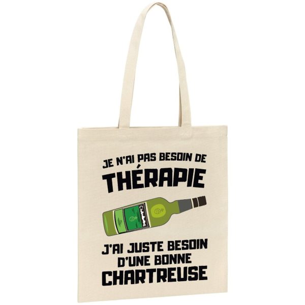 Tote bag Je n’ai pas besoin de therapie juste d’une chartreuse