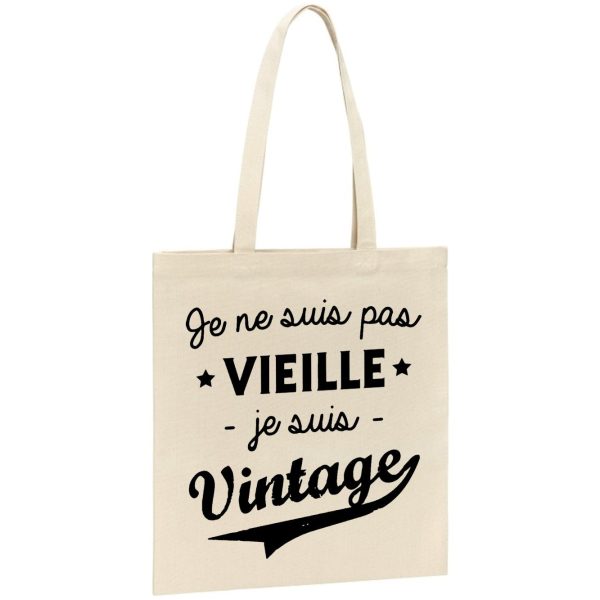 Tote bag Je ne suis pas vieille je suis vintage