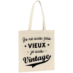 Tote bag Je ne suis pas vieux je suis vintage
