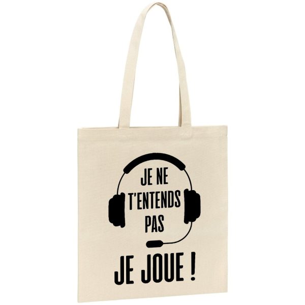 Tote bag Je ne t’entends pas je joue