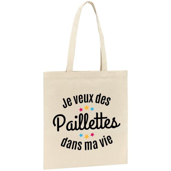 Tote bag Je veux des paillettes dans ma vie