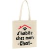 Tote bag J’habite chez mon chat