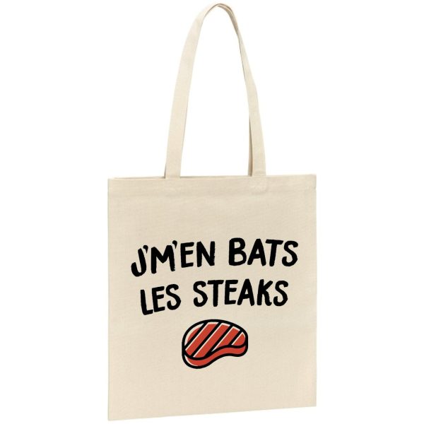 Tote bag J’m’en bats les steaks