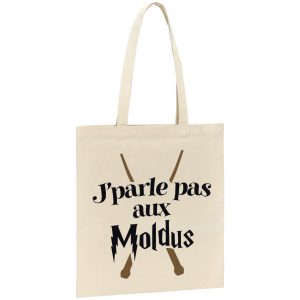 Tote bag J’parle pas aux Moldus