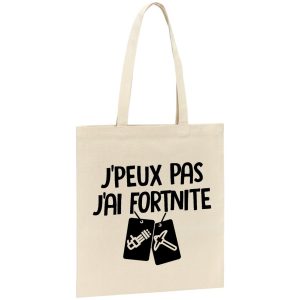 Tote bag J’peux pas j’ai Fortnite