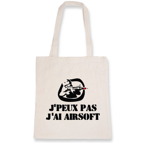 Tote bag J’peux pas j’ai airsoft