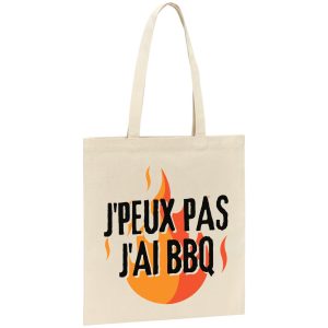 Tote bag J’peux pas j’ai barbecue