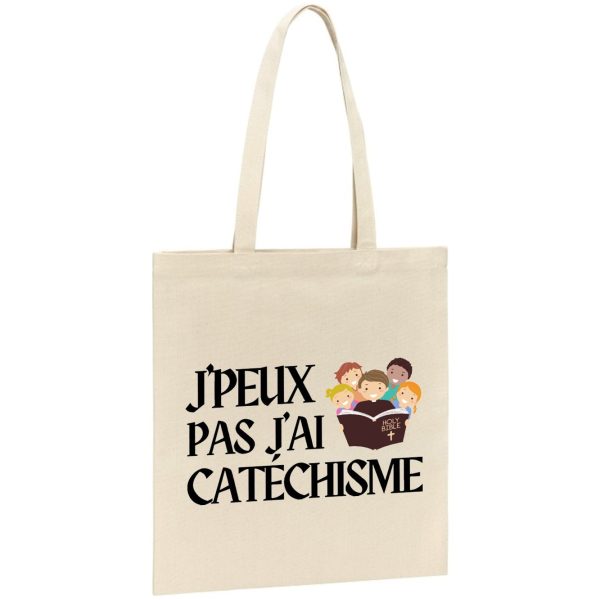 Tote bag J’peux pas j’ai catechisme