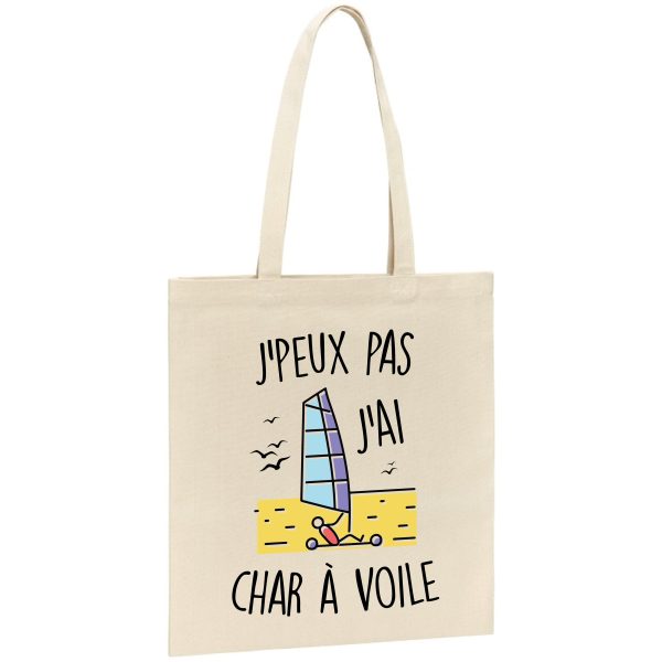 Tote bag J’peux pas j’ai char a voile