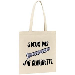 Tote bag J’peux pas j’ai clarinette