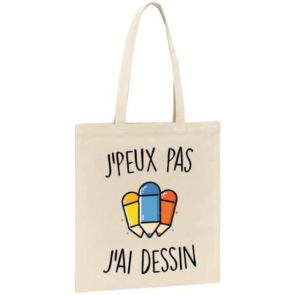 Tote bag J’peux pas j’ai dessin