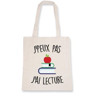 Tote bag J’peux pas j’ai lecture