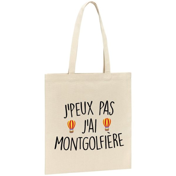 Tote bag J’peux pas j’ai montgolfiere