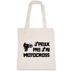 Tote bag J’peux pas j’ai motocross