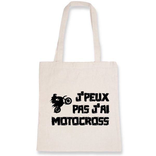 Tote bag J’peux pas j’ai motocross