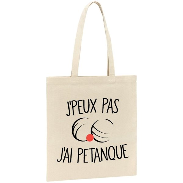 Tote bag J’peux pas j’ai petanque