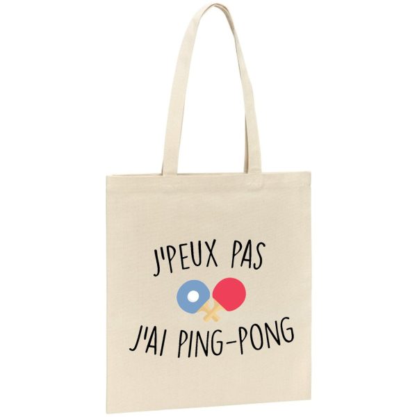 Tote bag J’peux pas j’ai ping-pong