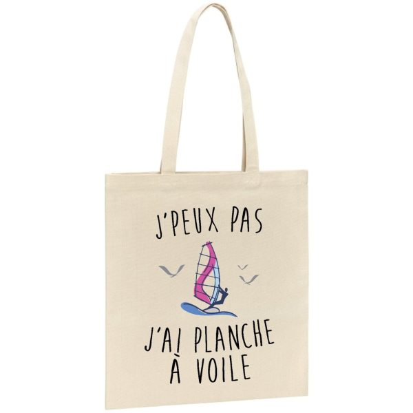 Tote bag J’peux pas j’ai planche a voile