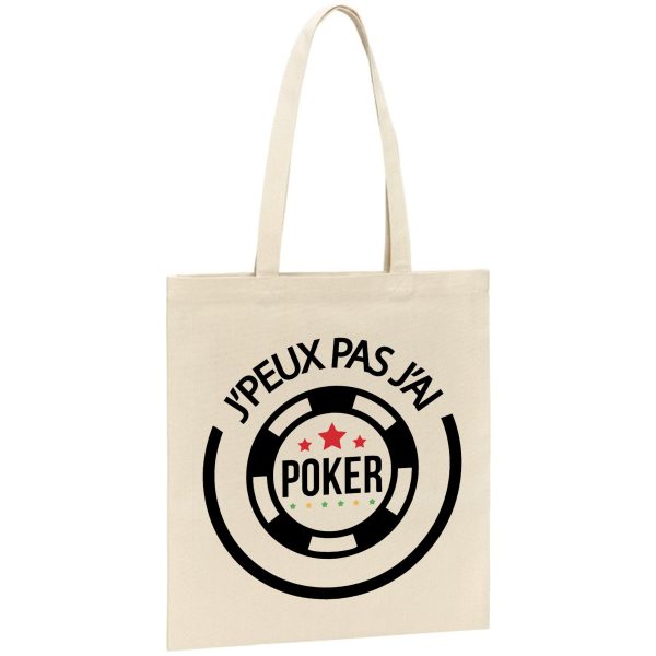 Tote bag J’peux pas j’ai poker