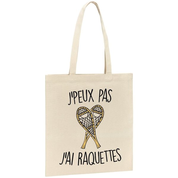 Tote bag J’peux pas j’ai raquettes