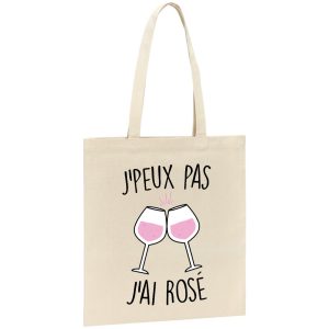 Tote bag J’peux pas j’ai rose