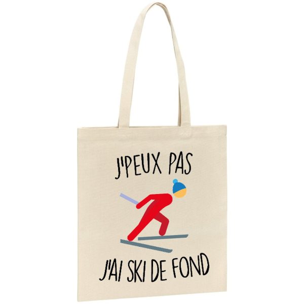 Tote bag J’peux pas j’ai ski de fond