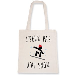Tote bag J’peux pas j’ai snow