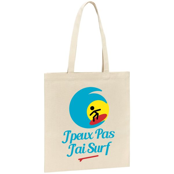 Tote bag J’peux pas j’ai surf