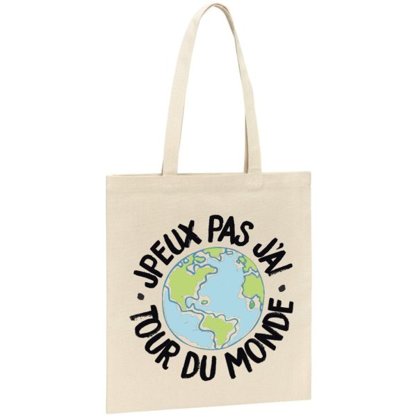 Tote bag J’peux pas j’ai tour du monde