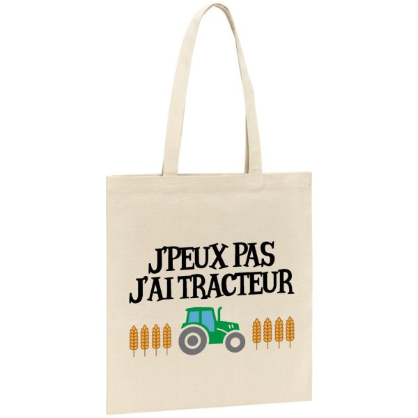 Tote bag J’peux pas j’ai tracteur